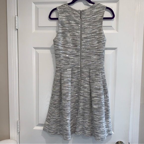 H&M Dress Gray and White with Silver Sequins - Picture 3 of 7
